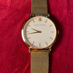 Larsson & Jennings gold mesh watch